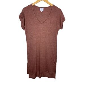 Alternative Apparel short sleeve v-neck tee shirt dress size large